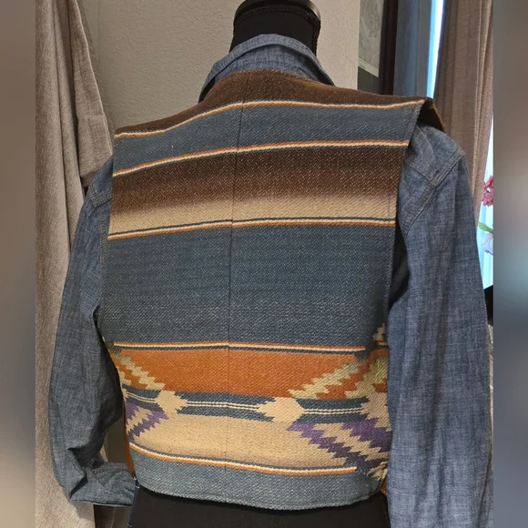 Ralph Lauren Country HAND TOOLED Vintage Congac Vest Ca. Late 80s/mid 90s RARE - Picture 4 of 16